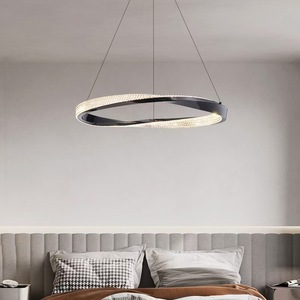 Lámpara Colgante LED de Aluminio de Color Negro Perla Redonda de Estilo Nórdico Moderno - Product Image 5