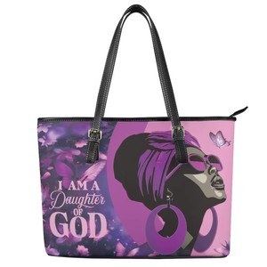 กระเป๋าถือหนังสไตล์สาวแอฟริกันพิมพ์ลายได้ตามต้องการกระเป๋าสำหรับผู้หญิงกระเป๋าผ้าสำหรับใส่ของแบบโค้งอเนกประสงค์สำหรับผู้หญิง - Product Image 1