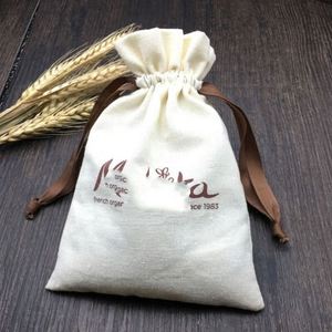 Custom Logo Cotton Drawstring Jewelry Packaging <b>Bag</b> with Rope Handle Muslin Dust <b>Bag</b> for Earring Ring <b>Gift</b> Pouch - Product Image 3