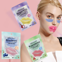 Ensemble de masques hydratants pour les yeux et les lèvres de marque privée coréenne, patchs d'hydrogel hydratants, masque de beauté au collagène pour le contour des yeux et les lèvres
