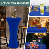 Nappes rondes personnalisables pour tables de cocktail (24x43 pouces) – Housses de table hautes pour salles de banquet, pubs et événements intérieurs/extérieurs