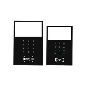 High Quality Silk Screen Printing Tempered Glass Panel Smart Door Access Glass Touch Panel For Face recognition machine