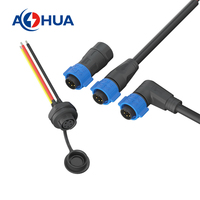 AOHUA Connecteur d'éclairage LED à montage sur panneau Faisceau de câbles K20 5Pin Signal Power Plug Longueur de câble personnalisée Connecteur LED 2 + 3Pin