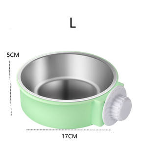 Pet Hang stazionario gabbia per cani ciotole in acciaio inox cane gatto appendere ciotole durevole cucciolo mangiatoia acqua ciotola cibo - Product Image 5