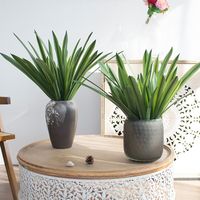 Daun Anggrek Cymbidium Plastik Berkualitas Tinggi, Tanaman Mini dalam Pot, Daun Phalaenopsis Sentuhan Asli, Dekorasi Natal