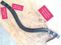 Bandeau de tête pour cheval en cuir avec boutons-pression, forme ondulée, vide, pour la fabrication de bridons en cristal DIY, luxe, changement rapide, fabricant d'équipements équestres