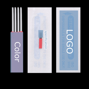 Cuchilla de Microblading en Zigzag 14F, Forma de Ola, Aguja Manual para Microshading, Suministros para PMU - Product Image 6