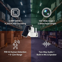 Caméra solaire Tuya 4G CCTV IP66 étanche, tension d'entrée 5V, utilisation extérieure/intérieure pour ferme et jardin