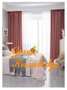 Best-seller <span class=keywords><strong>2023</strong></span> satin polyester tissu rideau luxe rideau design salon ensemble ombrage - Product Image 4