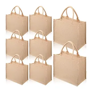 2024 High Quality Wholesale Fashion Jute Tote Bag Eco-Friendly Cheap Burlap Jute Bags With Custom Logo