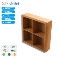 Boîte rigide en carton pliable avec plateau à 4 compartiments en papier kraft personnalisé, insert en papier pour emballage de boîte cadeau