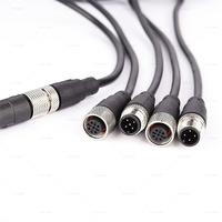 Câble de connecteur M12 en gros, câble 3 4 5 8 12 broches, câble étanche mâle vers femelle M12, câble d'alimentation du capteur