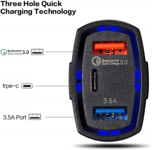 ที่ชาร์จในรถโทรศัพท์มือถือแบบ QC3.0 <span class=keywords><strong>18W</strong></span> PD ชาร์จเร็วสำหรับ <span class=keywords><strong>iPhone</strong></span> X <span class=keywords><strong>11</strong></span> 12 13 - Product Image 6