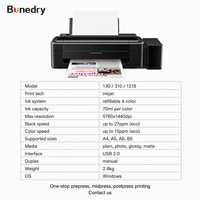 Imprimante jet d'encre A4 130, 4 couleurs, réservoir d'encre rechargeable, bureau, pour la maison, le bureau, les documents, les photos, impression UV