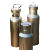 Gourde légère en titane pur 750 ml/500 ml, étanche, sans BPA, à paroi simple, pour le camping et la randonnée en extérieur
