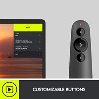 Stylo de présentation laser R500 original, télécommande, double connectivité USB et sans fil, laser noir et rouge – Vente flash