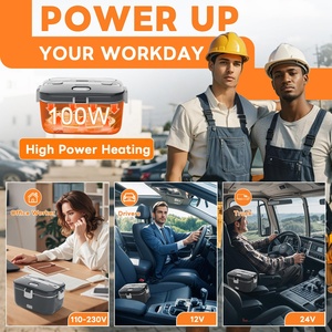 Lonchera Eléctrica de 100W y 1.8L, Calentador de Comida Portátil 3 en 1, Lonchera Térmica de Acero Inoxidable para Auto, Camión, Oficina y Hogar - Product Image 2