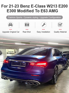 ส่วนปลายท่อไอเสียรถยนต์สำหรับรถ Mercedes Benz 2017-2023 E260 E200 E300L ไป E63S ด้านหลังตัวกระจายแสงสี่เหลี่ยม304สแตนเลส - Product Image 4