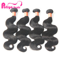 Guangzhou Patiya Hair Vendors Wholesale Virgin Brazilian Hair Extensions Double Drawn Soft Smooth Body Wave Bundles 12A Grade No