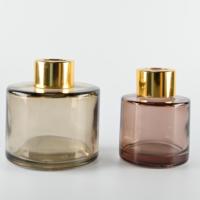 Bouteille de Diffuseur à Roseaux Personnalisée 50ml 100ml 150ml 200ml Ambrée et Transparente en Verre, Set de Bouteilles de Diffuseur d'Arômes Avec Coffret