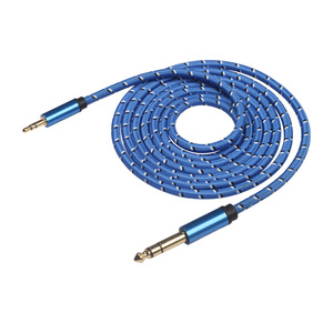 <span class=keywords><strong>Cable</strong></span> <span class=keywords><strong>auxiliar</strong></span> de Audio Coaxial de 2m TRS 6,35mm macho 3,5mm AUX macho Jack para proyector Cámara micrófono coche altavoz ordenador PVC - Product Image 2