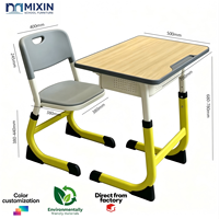 Ensemble de chaise et de bureau ergonomiques modernes et réglables pour salle de classe, bureau et chaise de type C pas chers, mobilier scolaire, bureau et chaise pour étudiants