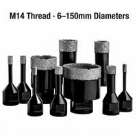 Foret à carrelage brasé sous vide M14, tige filetée 6 mm - 150 mm, service OEM/ODM