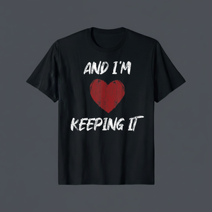 T-shirt drôle pour la Saint-Valentin, en coton blanc, coupe ample, motif cœur, chemise décontractée - Product Image 1