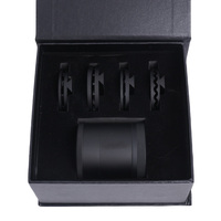 Accessoires de fumage en gros : Grinder de luxe en alliage d'aluminium mat, broyeur à tabac de haute qualité, coffret cadeau