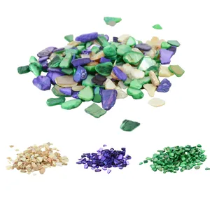 Natural Crushed Mother Of Pearl Shell Chips Dyed Crushed Shell For DIY Home Decoration