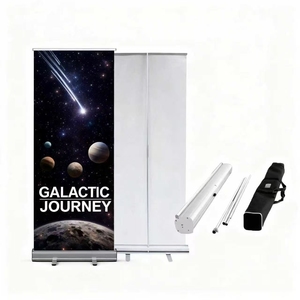 Espositore Portatile Arrotolabile con Meccanismo a Cassetta, Leggero in Alluminio per Promozioni ed Esposizioni - Product Image 1