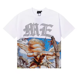 T-Shirt di Alta Qualità in Cotone 100% Pesante, Maglietta da Uomo con Stampa Grafica 'Mixed Emotions', Abbigliamento Streetwear Oversize - Product Image 3