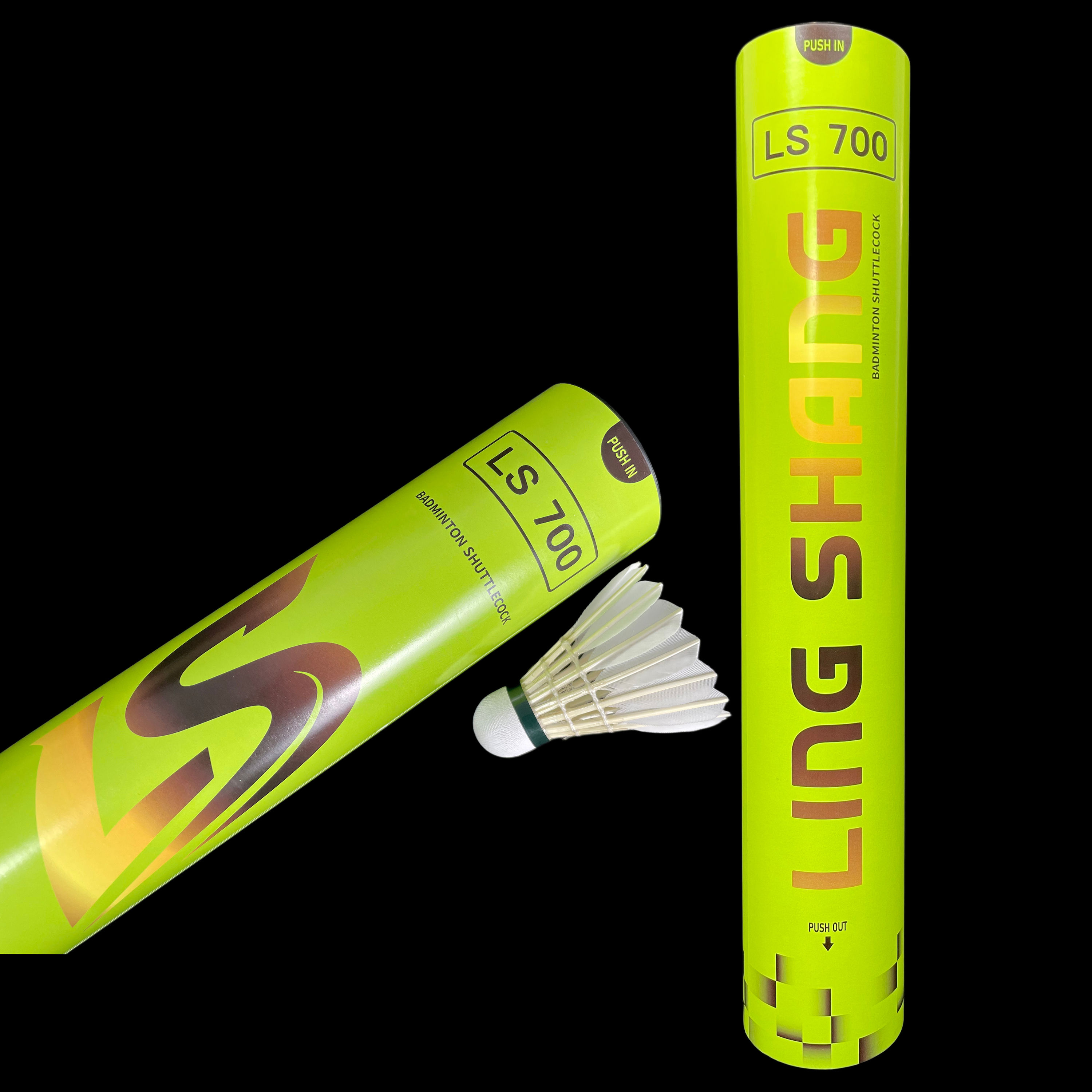 The LS700 Professional Badminton Shuttlecock 2-Layer Goose Feather Construction Stable Flight Durable Design for Competition Use