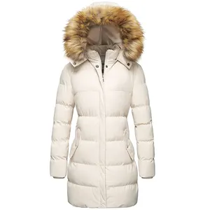 Wholesale Plus Size Fur Coats Winter Thicken Puffer Coat Warm Jacket Coat Custom Ladies Hoodie Down Jacket