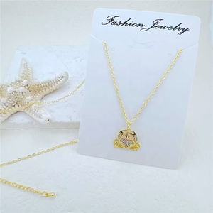 Collar de dijes de circonia cúbica de estilos de verano, collar con colgante chapado de nueva llegada, joyería de circonia cúbica de moda al por mayor - Product Image 3