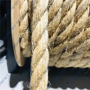 5mm-60mm çap ve Sisal fiber malzeme doğal Sisal halat