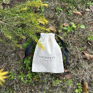 Custom Logo Printed Eco Muslin Cotton Packaging <b>Pouch</b> Reusable Cotton <b>Drawstring</b> Dust Bag - Product Image 2