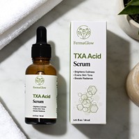 Sérum Visage à l'Acide Tranexamique Fermenté (TXA) Éclaircissant, Correcteur d'Hyperpigmentation et de Taches Brunes, Blanchissant et Illuminateur