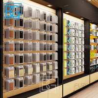 Décoration de magasin de détail, Design de magasin de détail, magasin électronique, accessoire de téléphone portable, présentoir, comptoir de magasin de téléphone