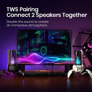 ลำโพงพกพา Gravastar Scorpion พร้อมไฟ LED โคมไฟตั้งโต๊ะ ทนทาน 9 ชั่วโมง เชื่อมต่อไร้สาย TWS ลำโพงเกมมิ่งไร้สาย ใช้พลังงานจากแบตเตอรี่ - Product Image 3