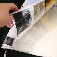 Carpeta Multifuncional para Documentos, Bolsa con Cierre, Portafolio de Cuero PU, Organizador de Archivos con Anillas