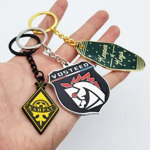 Soft Enamel Key Chain Manufacturer Factory Wholesale Custom 2D/3D Letters Logo Shape Metal Keyring Hard Enamel Keychain