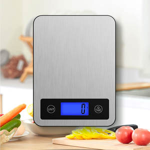 Timbangan Dapur Digital Stainless Steel 5Kg 11Lb <span class=keywords><strong>D</strong></span> 1G Desain Baru Dengan Layar LCD - Product Image 2