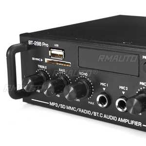 HIFI Power <b>Amplifier</b> 2.0 Channel Digital <b>bluetooth</b> Audio Amplifie 12V 240V Support <b>bluetooth</b> USB SD Radio With Remote Control EU - Product Image 5