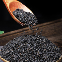 Poudre de graines de sésame noir naturel de qualité alimentaire, emballage personnalisé, fourni par l'usine