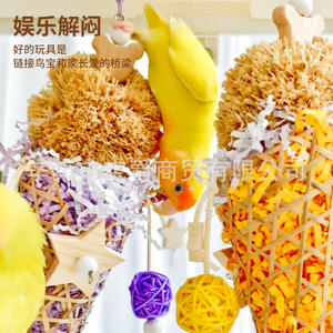 Peoni & <span class=keywords><strong>Cockatiel</strong></span> Parrot anti-kebosanan mainan-bentuk es krim mengunyah Molar mendaki Set koleksi - Product Image 5