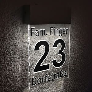 Tùy chỉnh 3D hiện đại Nhà Số địa chỉ <span class=keywords><strong>mini</strong></span> LED Acrylic Đăng số nhà hiện đại - Product Image 5