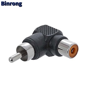 Adaptateur de prise à angle droit RCA <span class=keywords><strong>m</strong></span>âle vers RCA femelle <span class=keywords><strong>90</strong></span> degrés - Product Image 2