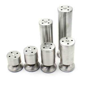 Stainless Steel <b>Adjustable</b> Cabinet <b>Legs</b> For Sofa <b>Table</b> Furniture Support Feet 50kg Load Capacity Brushed Finish - Product Image 1