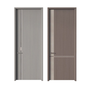 Venta caliente Puertas modernas para casas Incombustible Interior Melamina MDF HDF Tablero Material Puerta de madera con marcos para Proyecto de ingeniero - Product Image 6